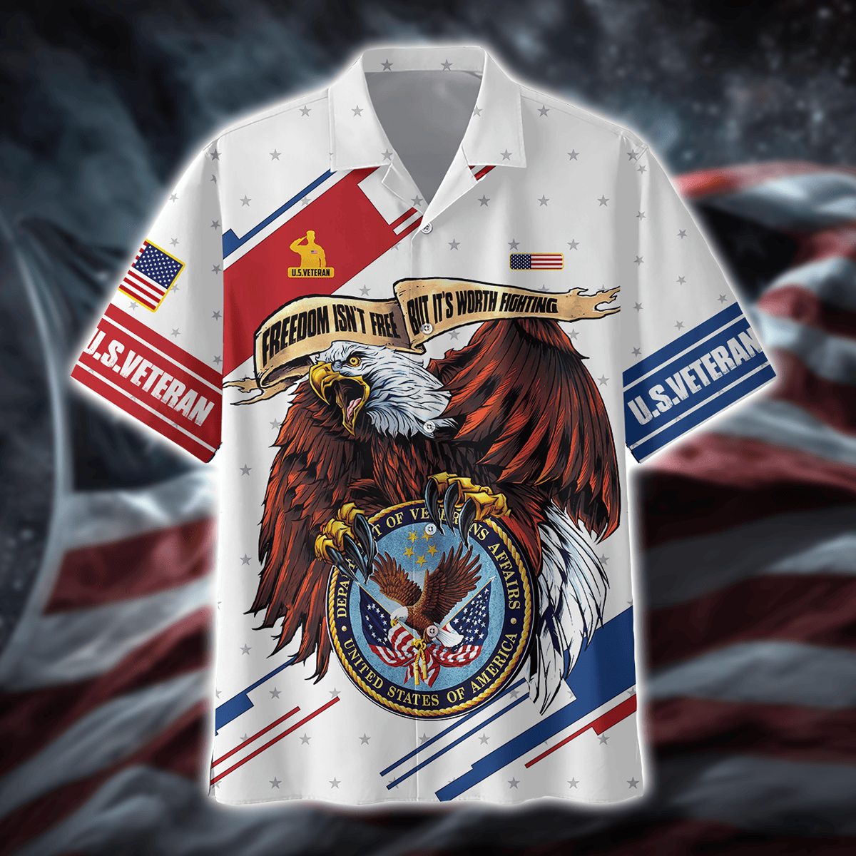 Eagle Flying Logo - U.S Veterans Shirts 2024 , Gifts for veterans