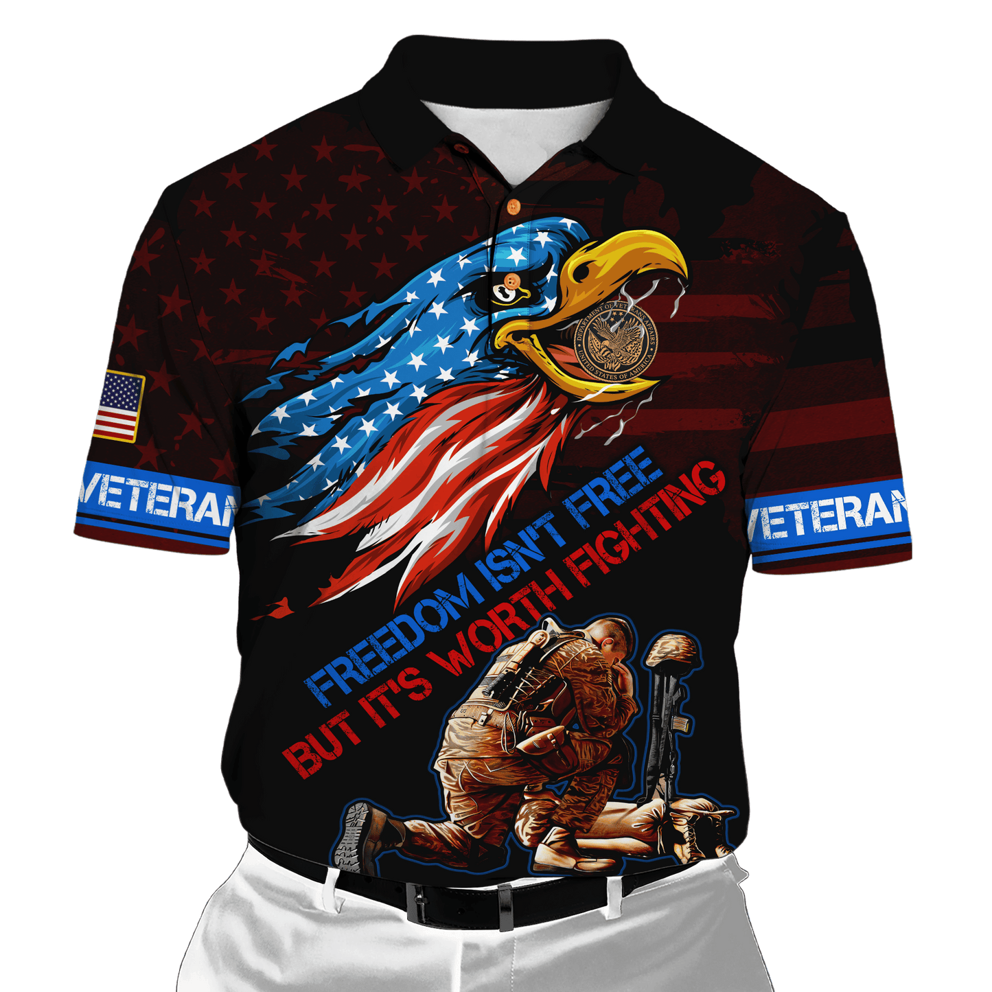 Freedom Isn't Free, But It's Worth Fighting - U.S Veteran Shirt , Gifts for veterans