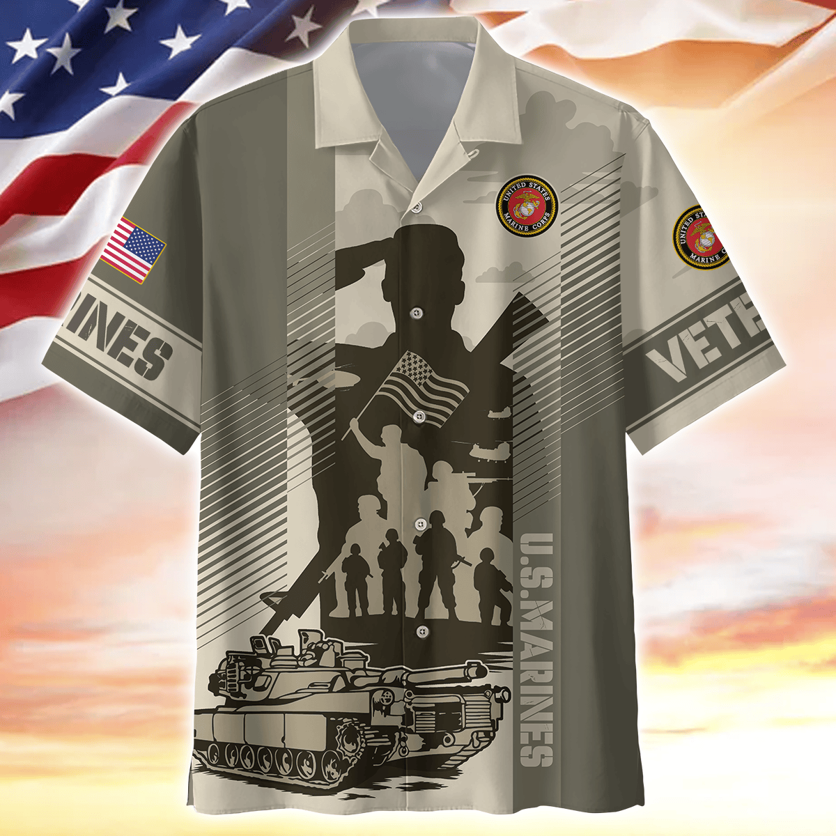 Apparel Veterans - Hawaiian Shirt , Gifts for veterans