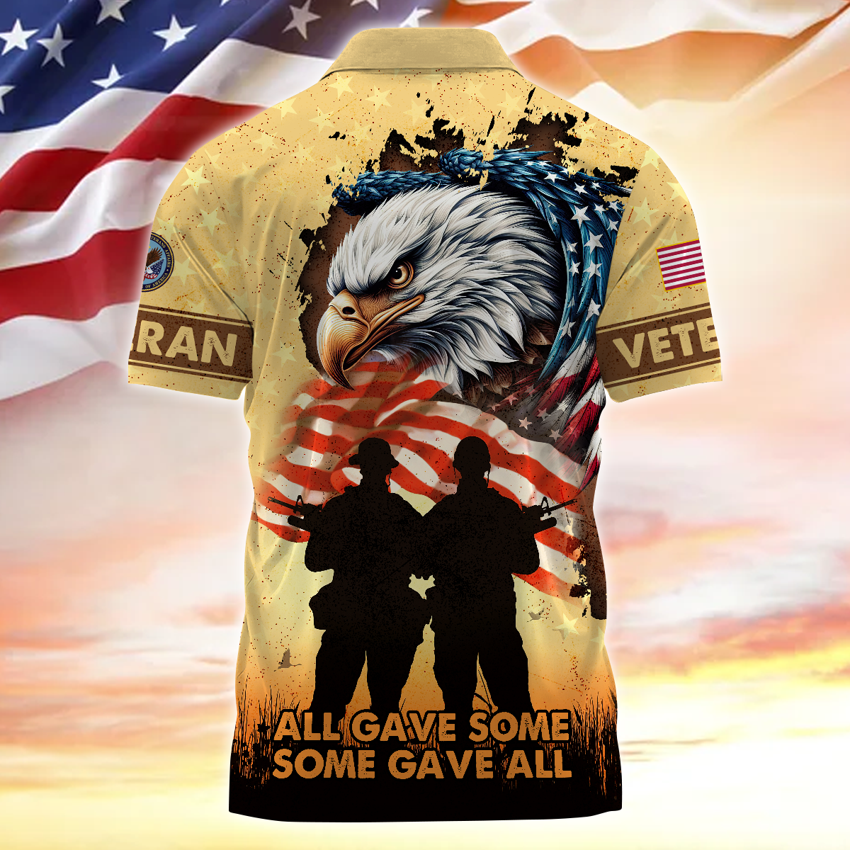 Apparel - All Gave Some Some Gave All - Zipper Polo , Gifts for veterans