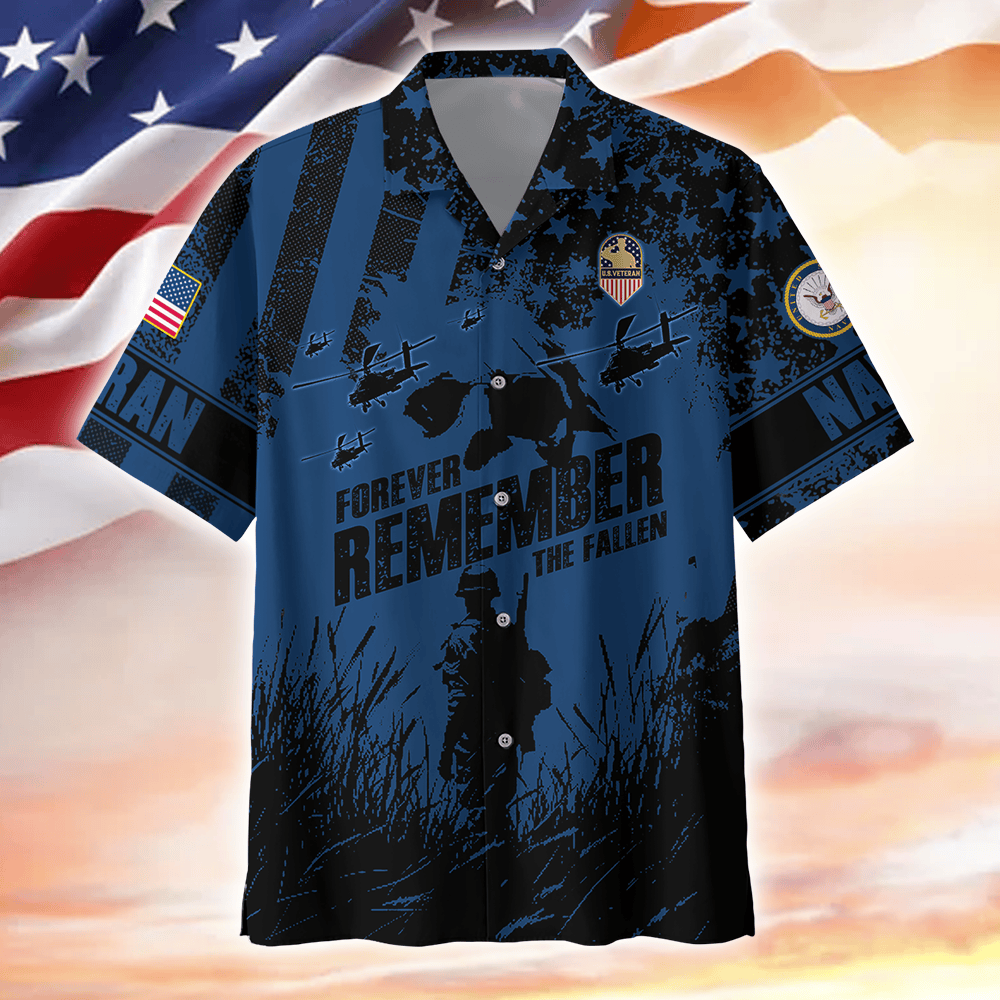 Apparel - Forever Remember The Fallen - Hawaiian Shirt , Gifts for veterans