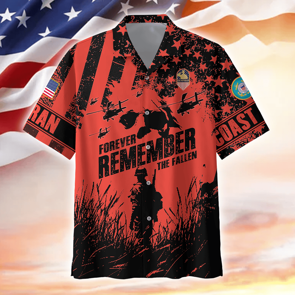 Apparel - Forever Remember The Fallen - Hawaiian Shirt , Gifts for veterans