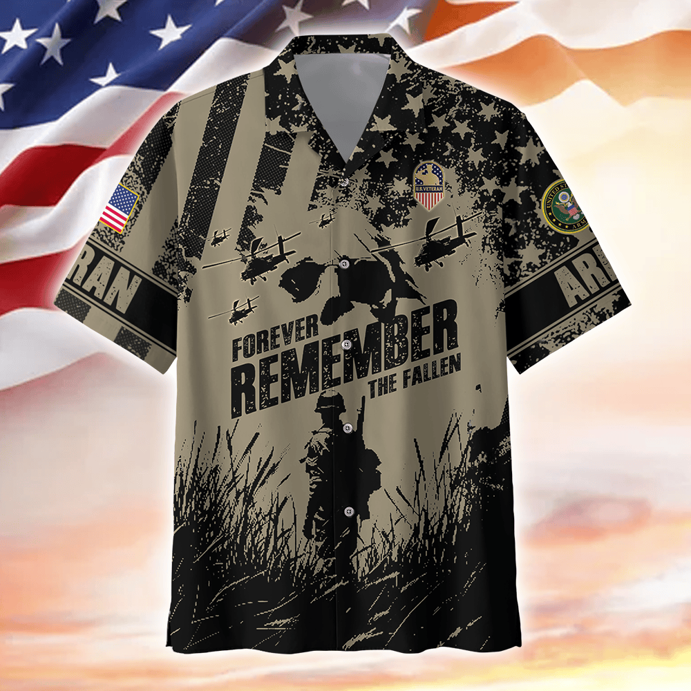 Apparel - Forever Remember The Fallen - Hawaiian Shirt , Gifts for veterans