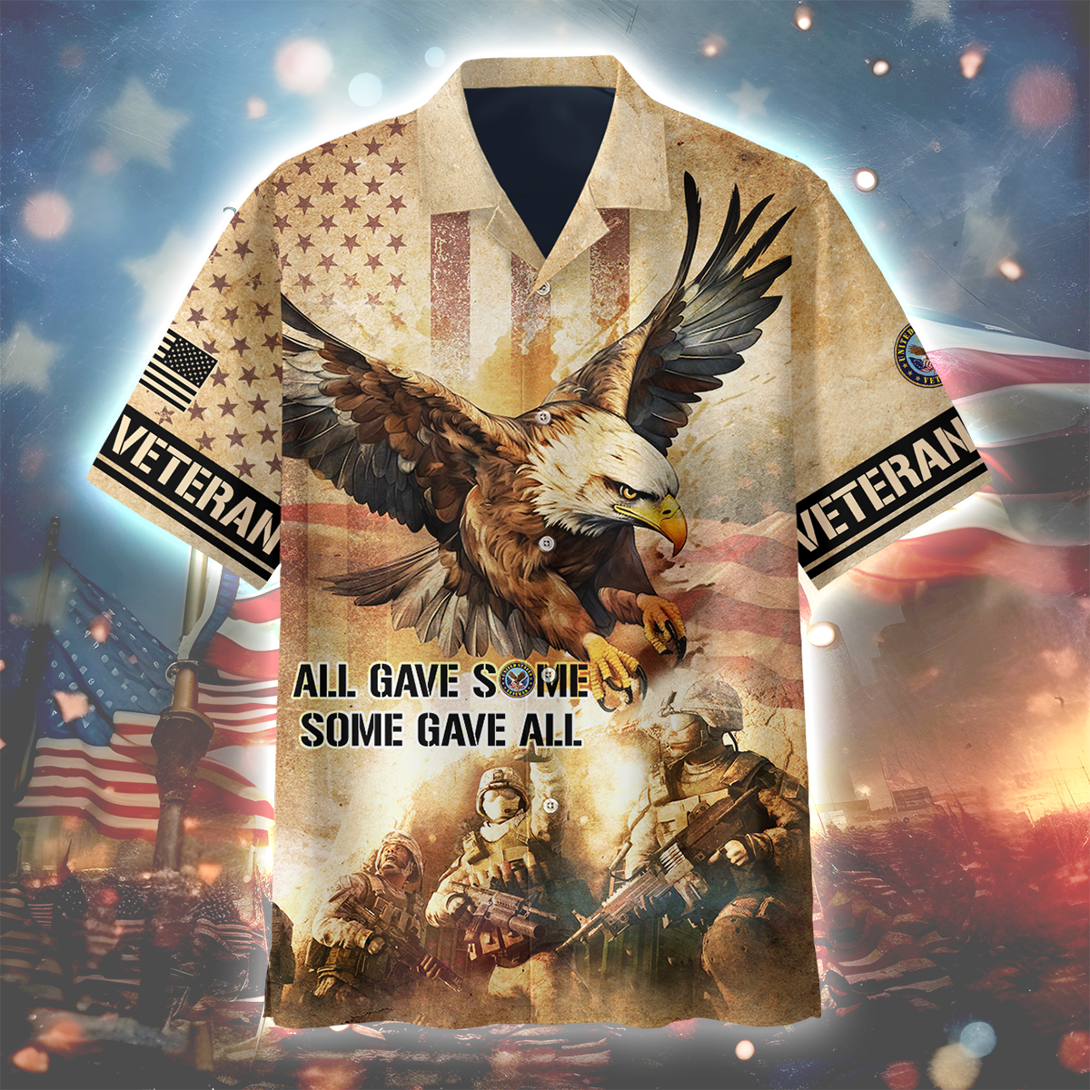 Veterans Shirt Vintage - All Gave Some, Some Gave All - All Over Prints , Gifts for veterans