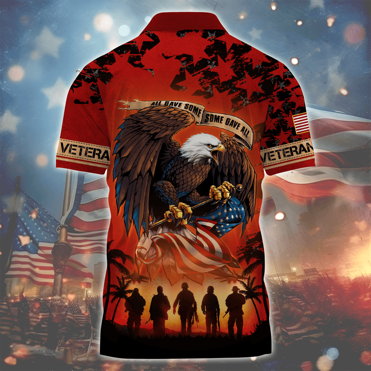 Veterans Shirt - All Gave Some, Some Gave All - Zipper Polo , Gifts for veterans, easychoo.com