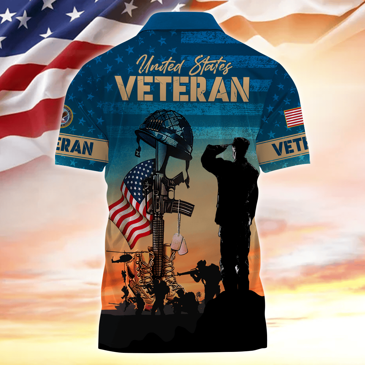 Apparel, All Gave Some Some Gave All, Gifts For Independence Day, Zipper Polo , Gifts for veterans, easychoo.com