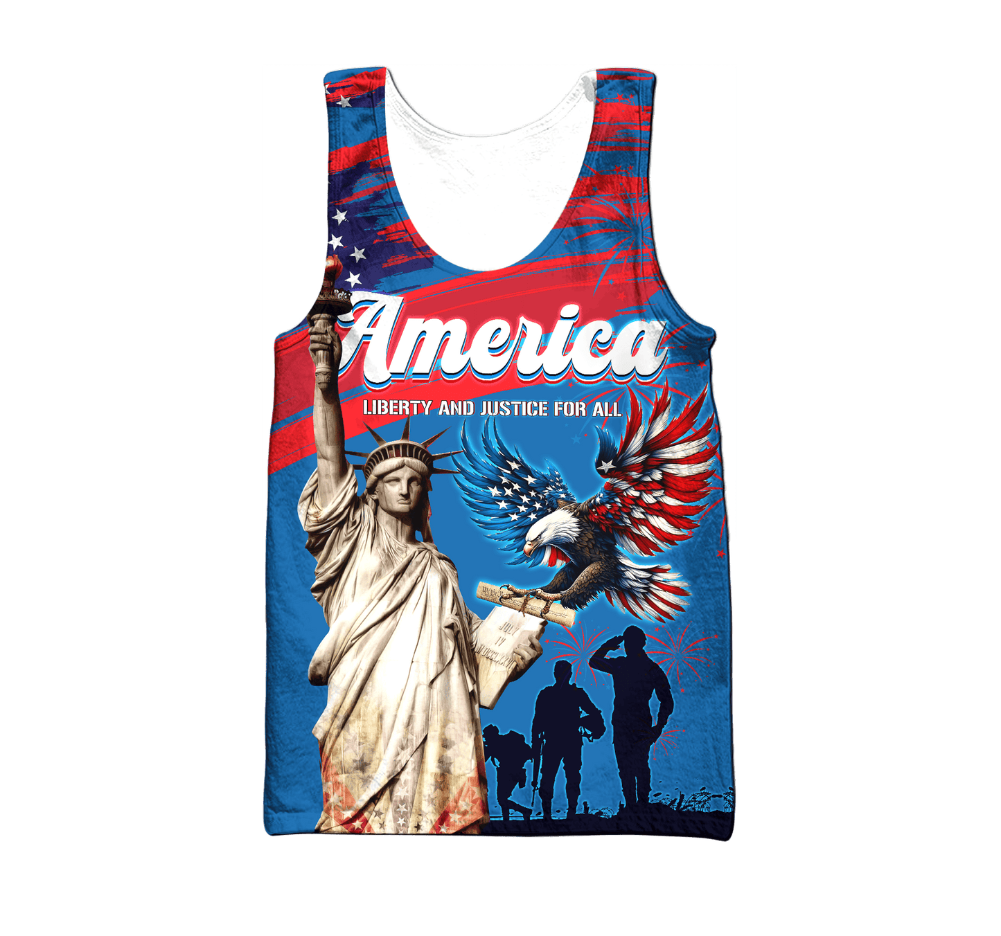 Independence Day - Liberty and Justice For All - All Over Prints , Gifts for veterans