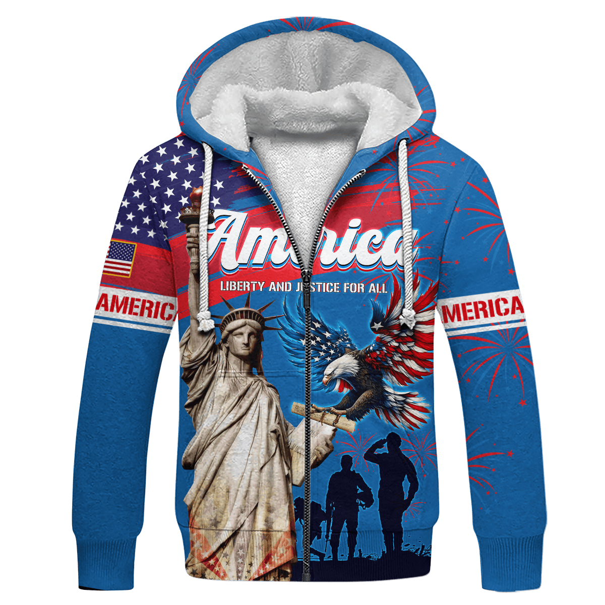 Independence Day - Liberty and Justice For All - All Over Prints , Gifts for veterans