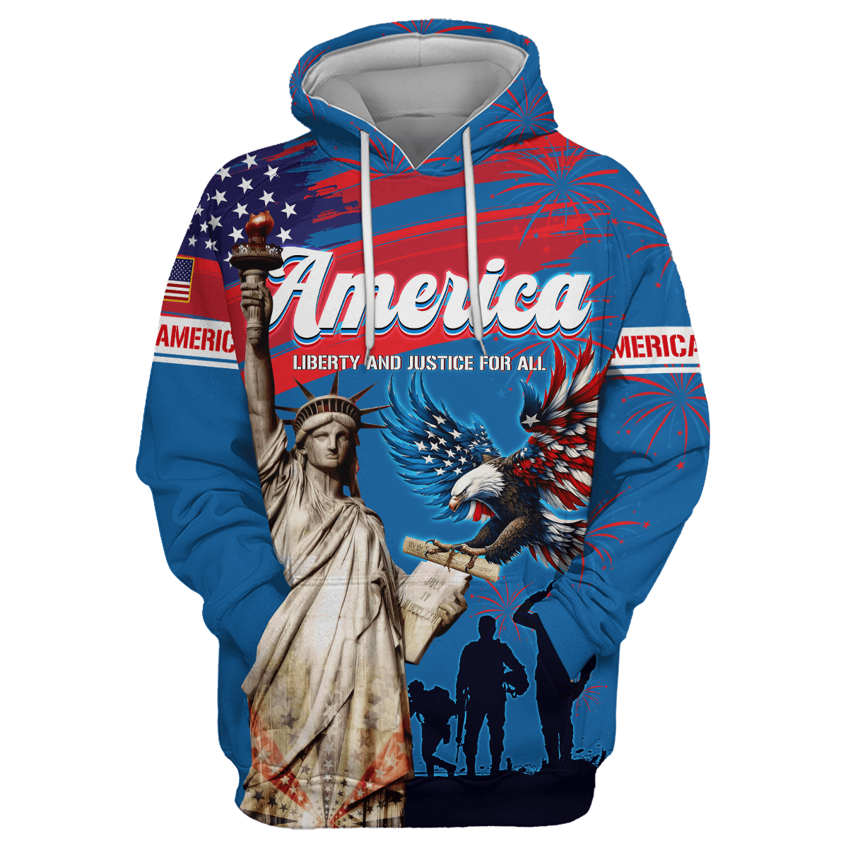 Independence Day - Liberty and Justice For All - All Over Prints , Gifts for veterans