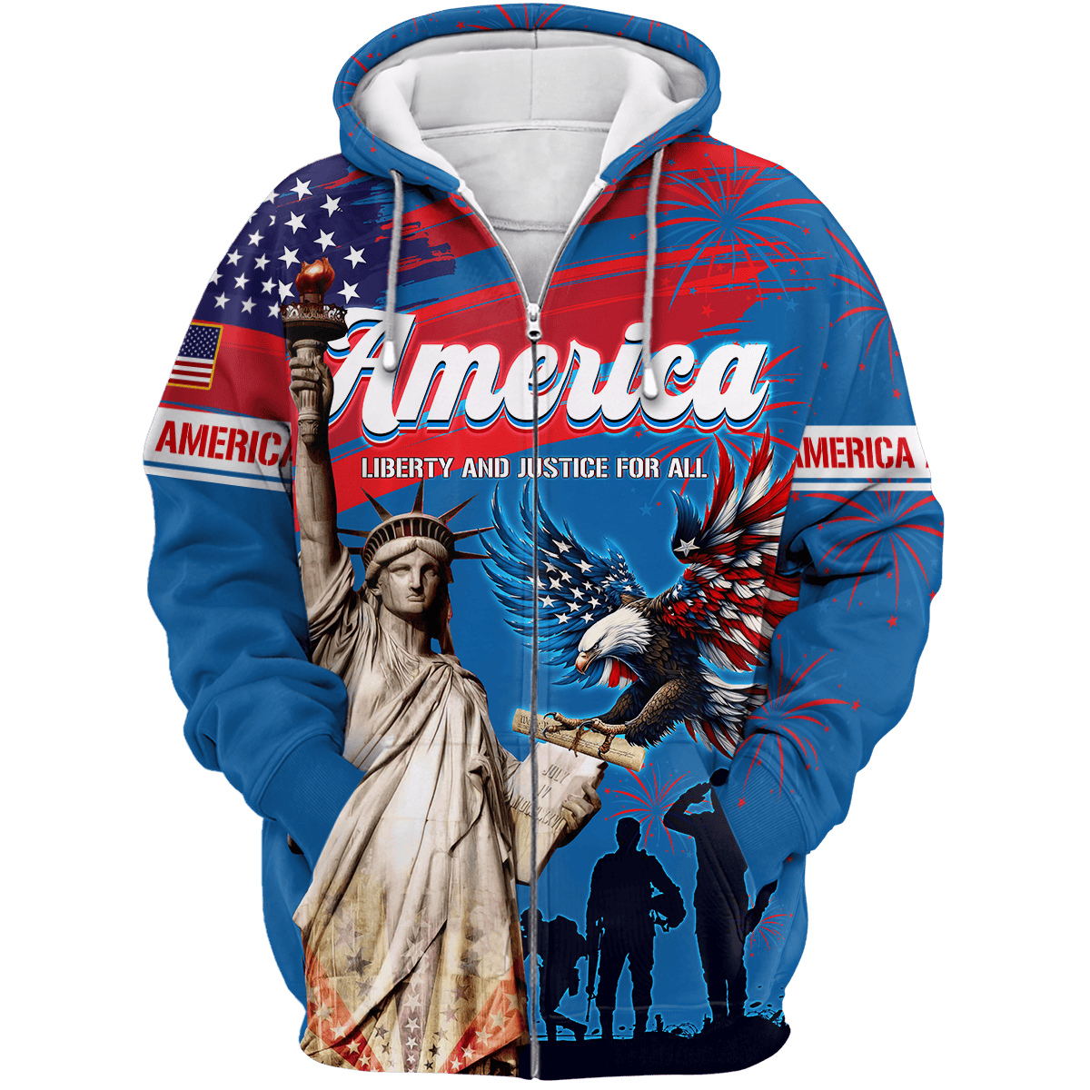 Independence Day - Liberty and Justice For All - All Over Prints , Gifts for veterans