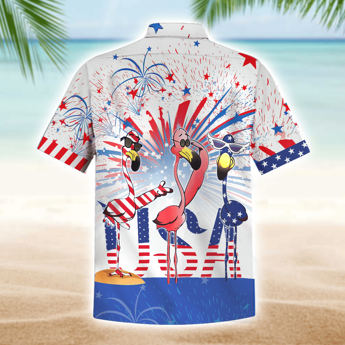 Flamingo Hawaiian Shirt, Independence Day Is Coming Gift, Funny Flamingo Hawaii Aloha Shirt , Gifts for veterans, easychoo.com
