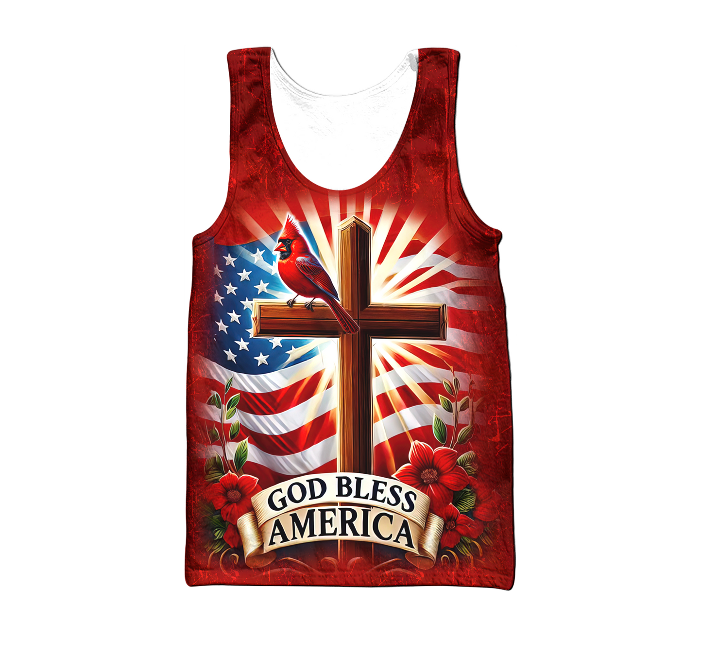 Premium U.S - God Bless America - All Over Prints Hawaiian