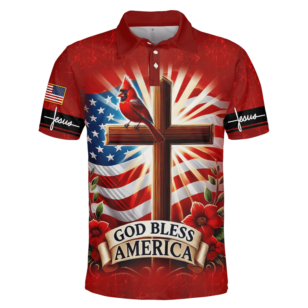 Premium U.S - God Bless America - All Over Prints Hawaiian