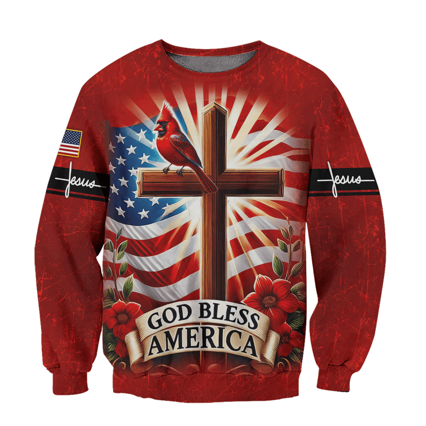 Premium U.S - God Bless America - All Over Prints Hawaiian