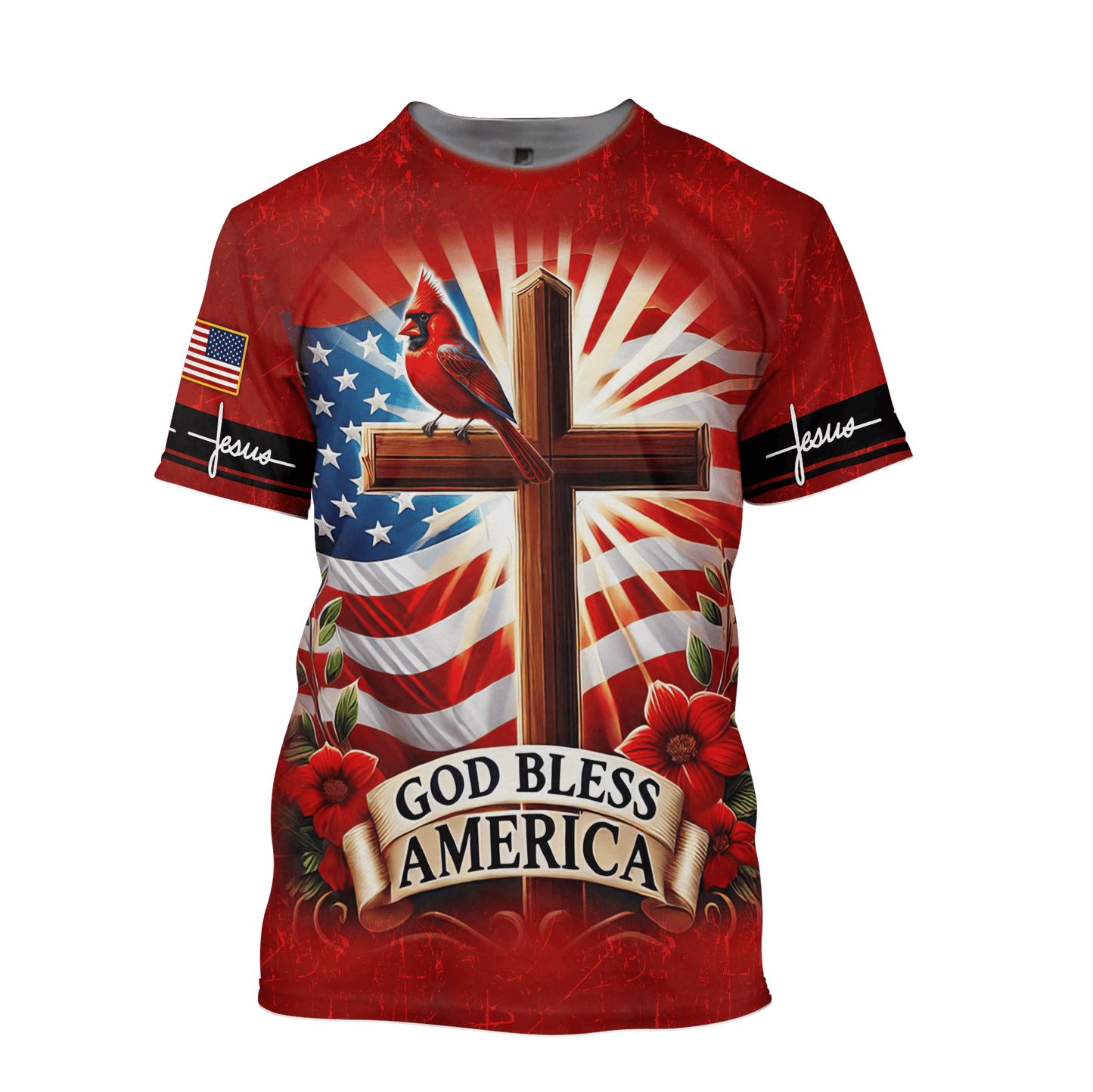 Premium U.S - God Bless America - All Over Prints Hawaiian