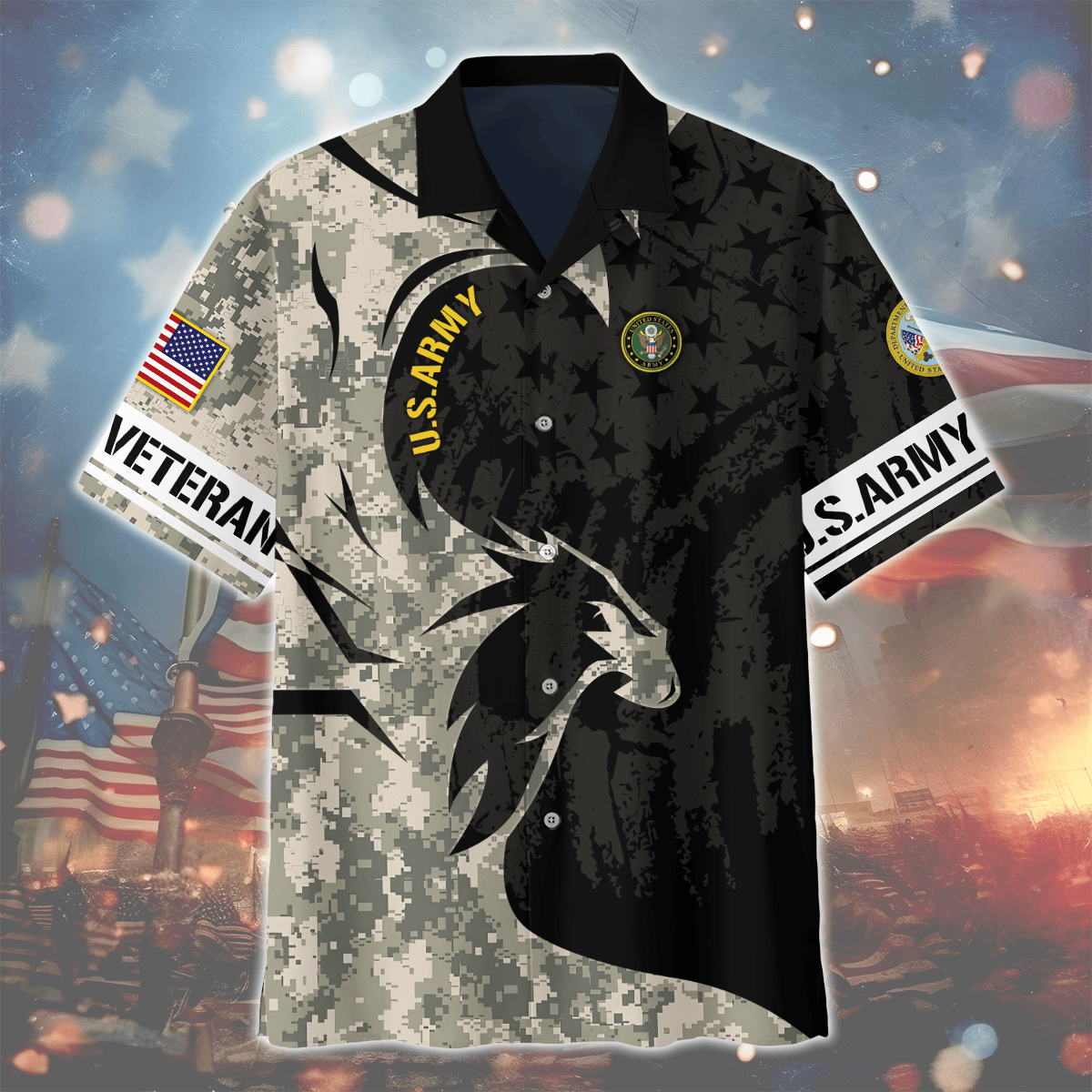 Premium Armed Force Veterans Hawaiian Shirt , Gifts for veterans