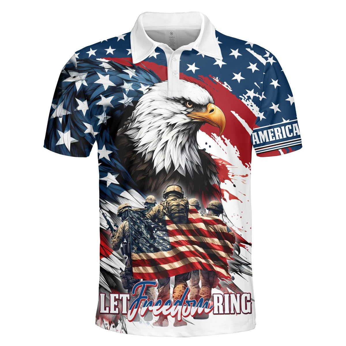 Zip Hoodie - Let Freedom Ring, Independence Day, Veterans Day , Gifts for veterans, easychoo.com