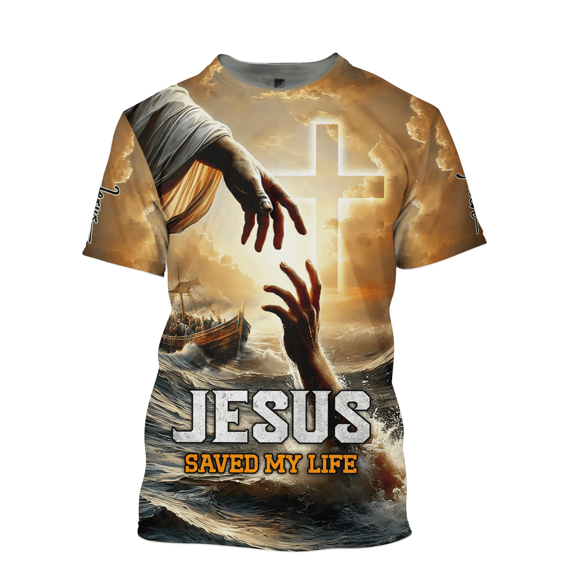 Apparel- Jesus saved my life - All Over Prints Hawaiian Shirt, easychoo.com
