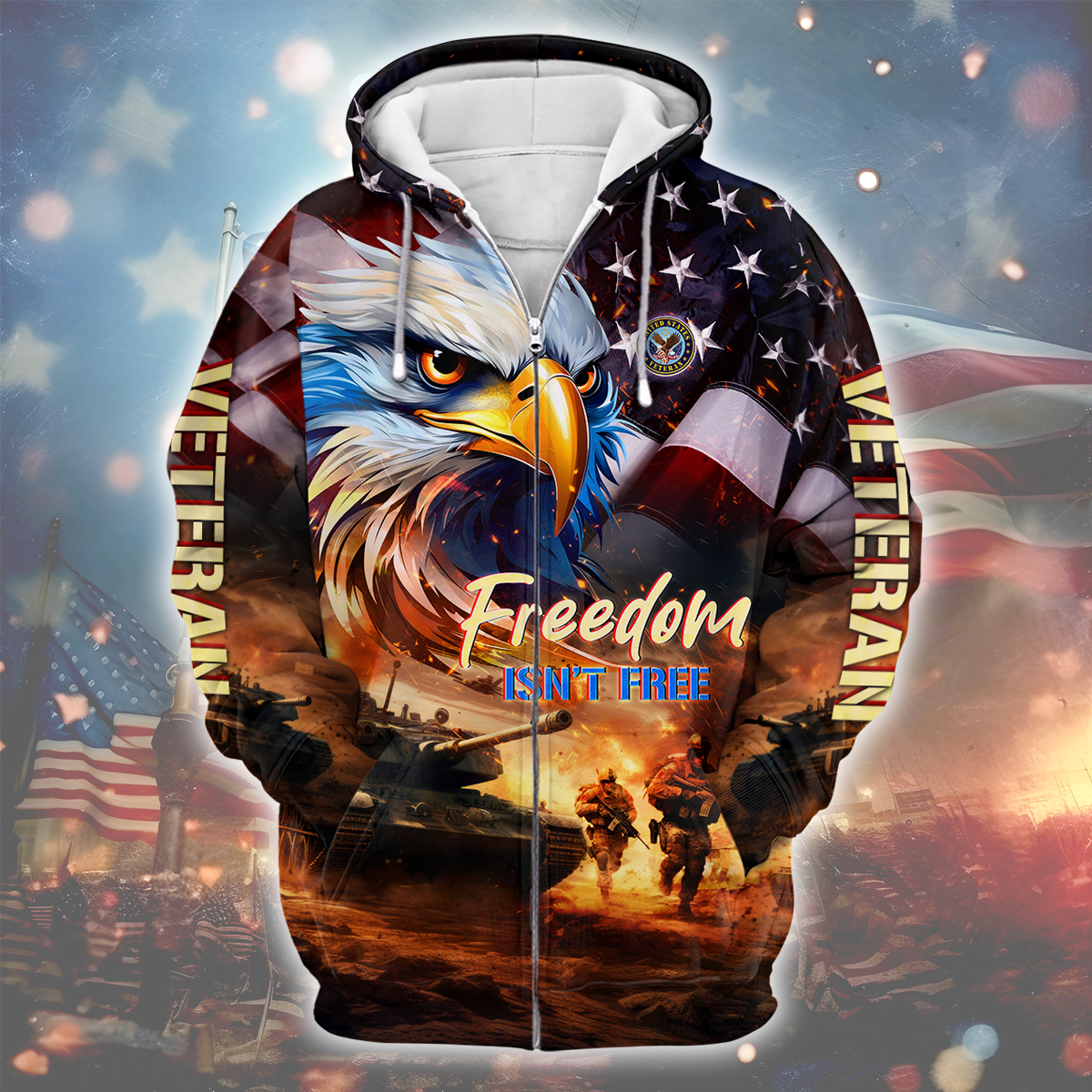 Apparel - Freedom Isn't Free - Veterans Day - Hawaiian Shirt , Gifts for veterans
