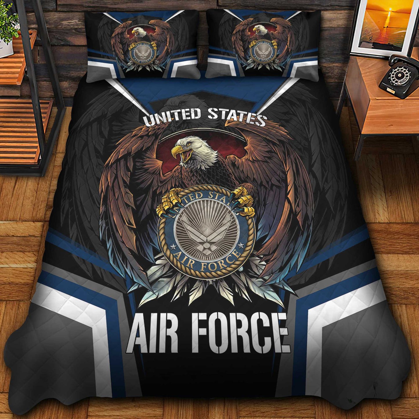 Premium Eagle US Veterans Bedding Set, Gifts For Independence Day, Father's Day, Veterans Day, Gifts For Dad, Gifts For Husband Veteran da290702