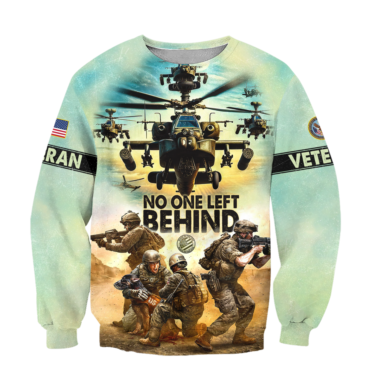 U.S. Veterans, No One Left Behind, Zip Hoodie , Gifts for veterans