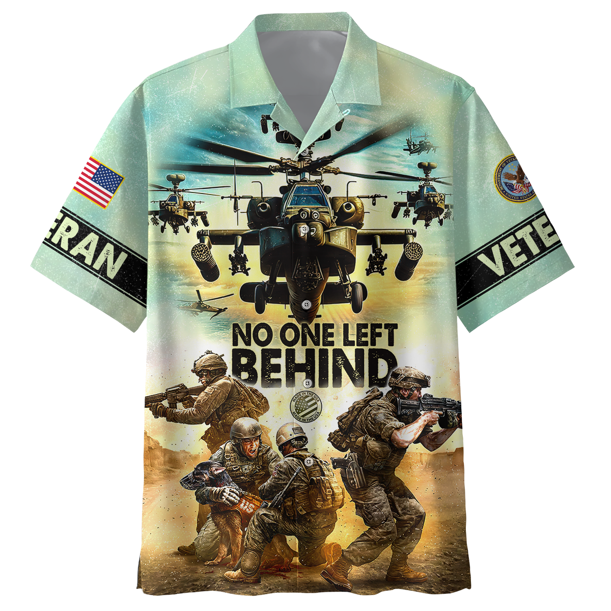 U.S. Veterans, No One Left Behind, Zip Hoodie , Gifts for veterans