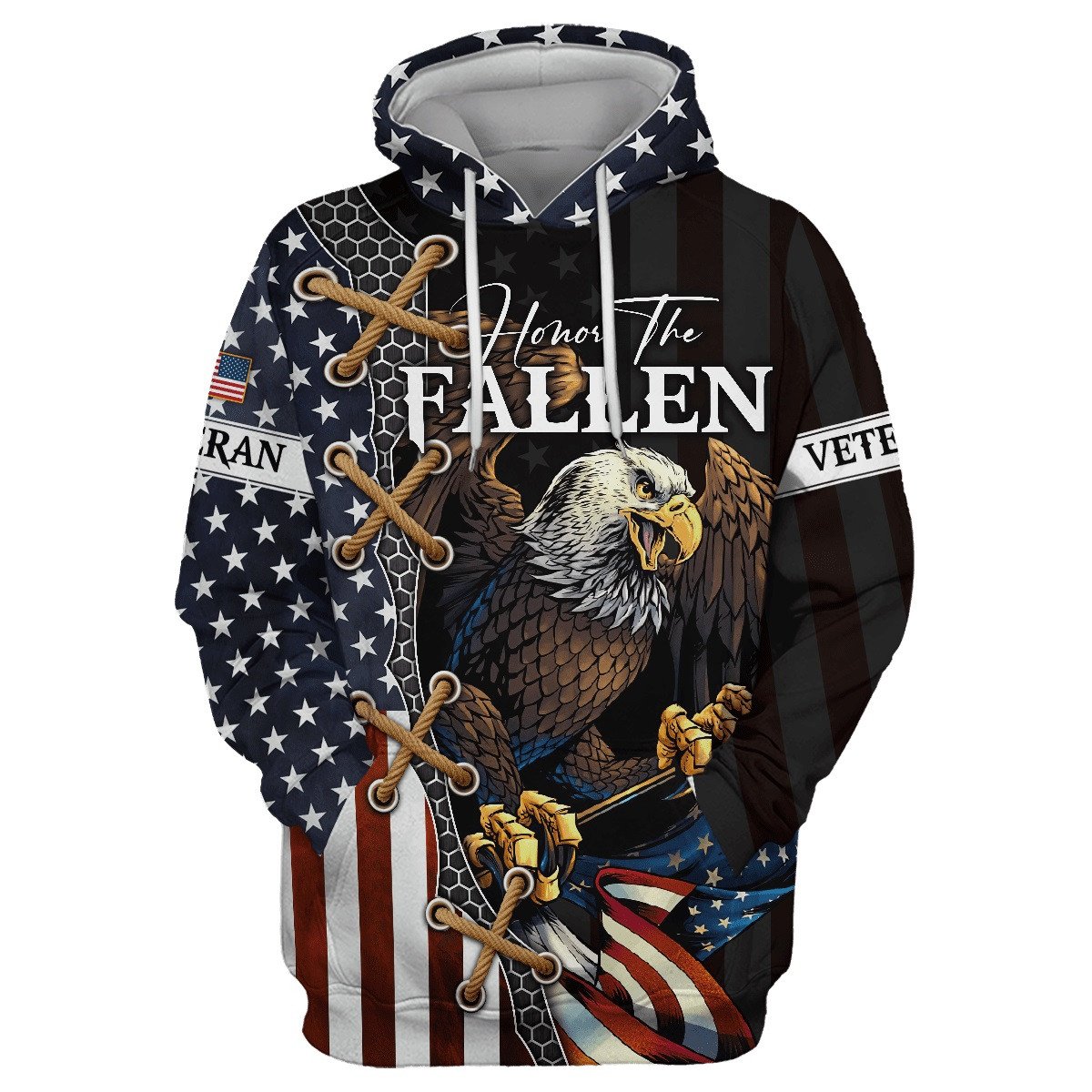 Proudly Served US Veterans, Honor The Fallen, Zip Hoodie