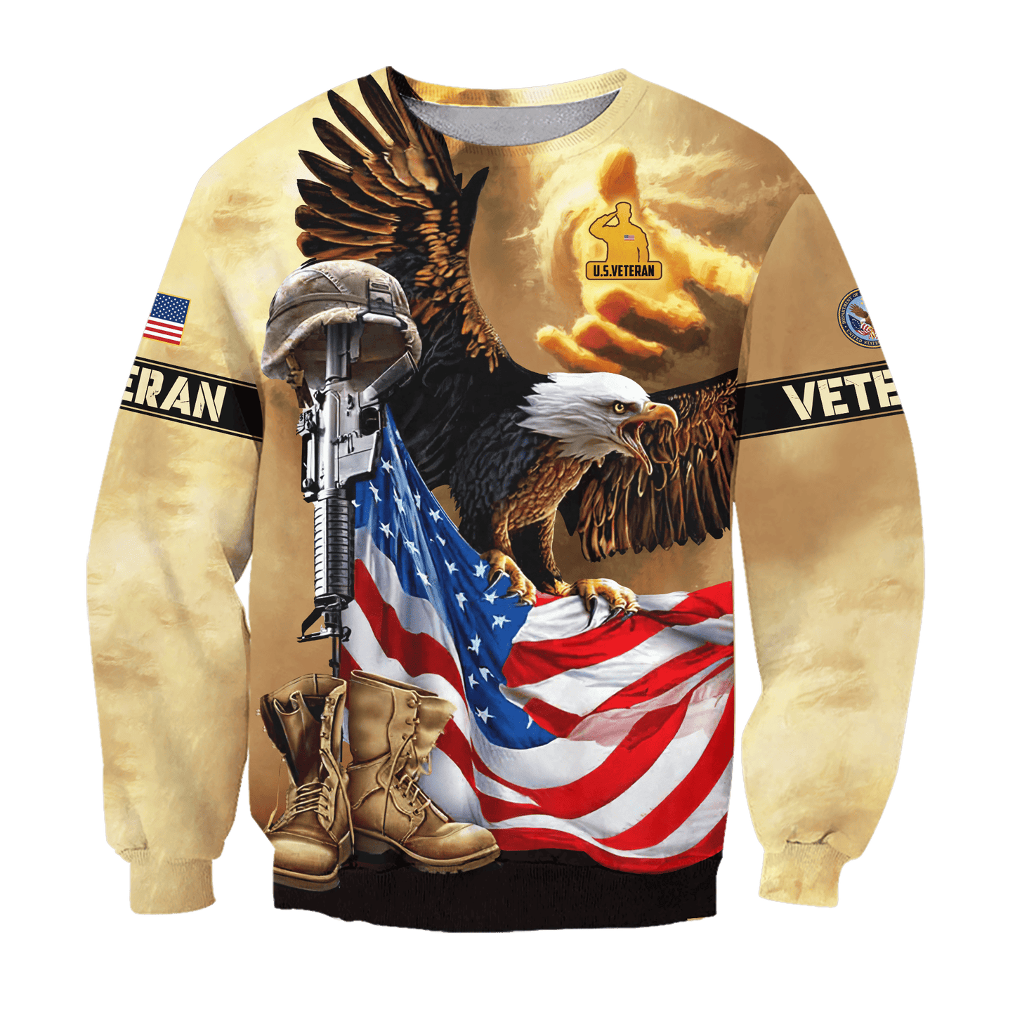 Proudly Served US Veterans, Honor The Fallen, Hawaiian Shirt, easychoo.com