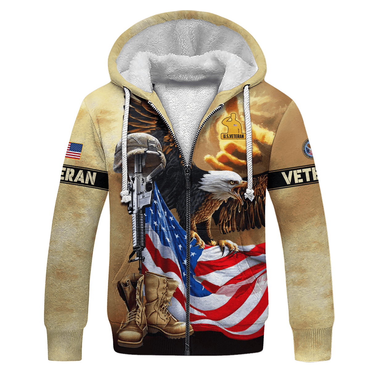 Proudly Served US Veterans, Honor The Fallen, Hawaiian Shirt, easychoo.com