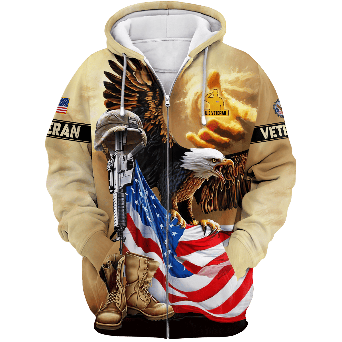 Proudly Served US Veterans, Honor The Fallen, Hawaiian Shirt, easychoo.com