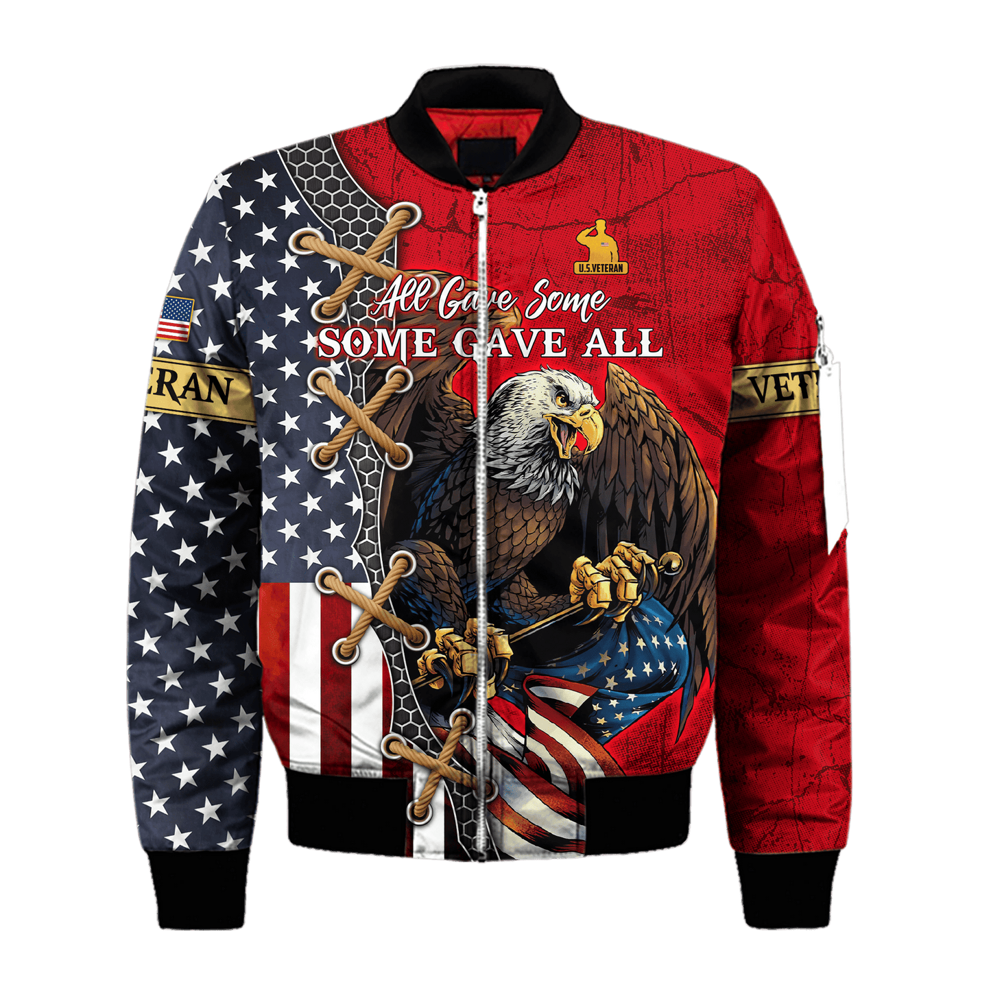 US Veterans, All Gave Some - Some Gave All, Zip Hoodie