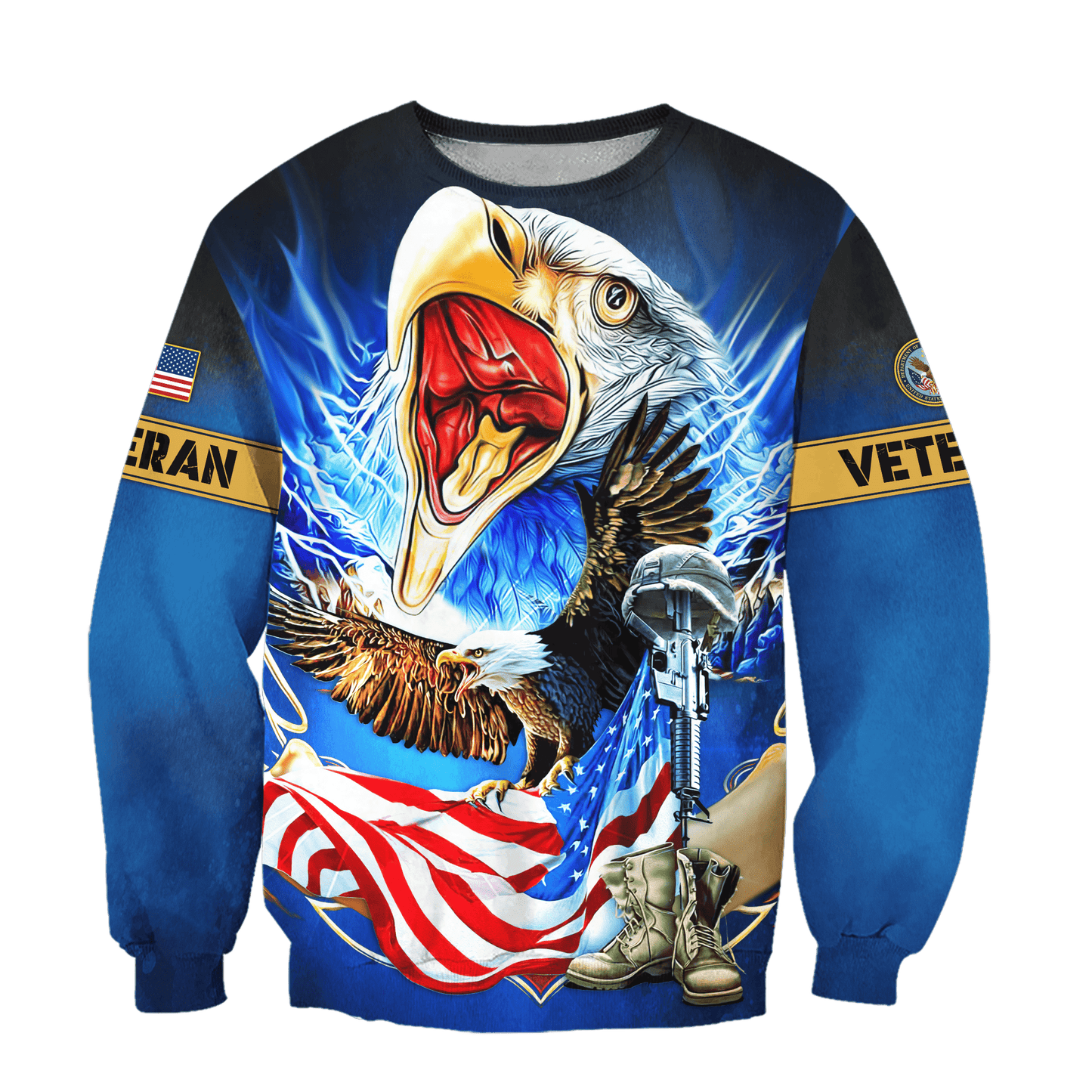 US Veterans, Bald Eagle - Honor The Fallen, Zip Hoodie