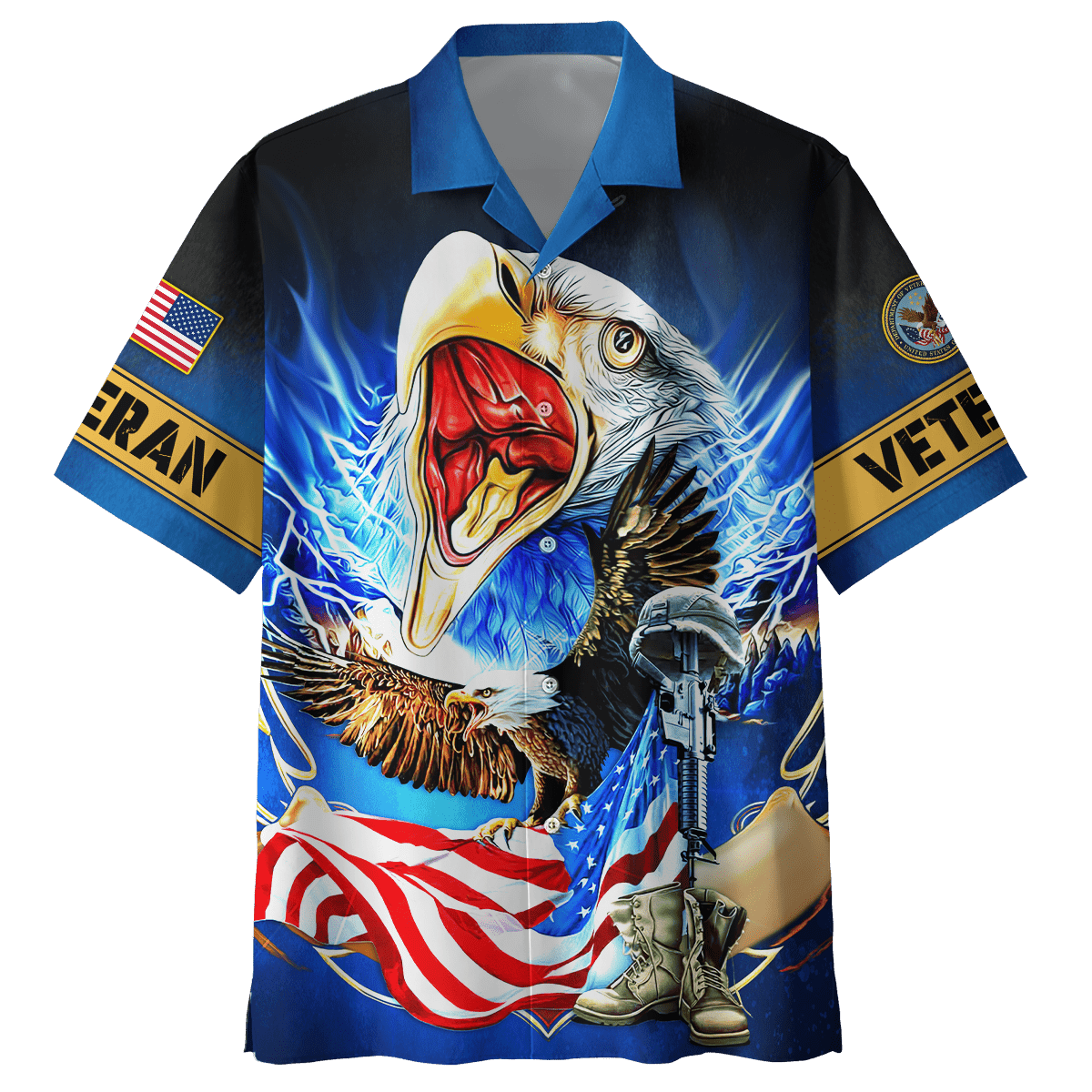 US Veterans, Bald Eagle - Honor The Fallen, Zip Hoodie