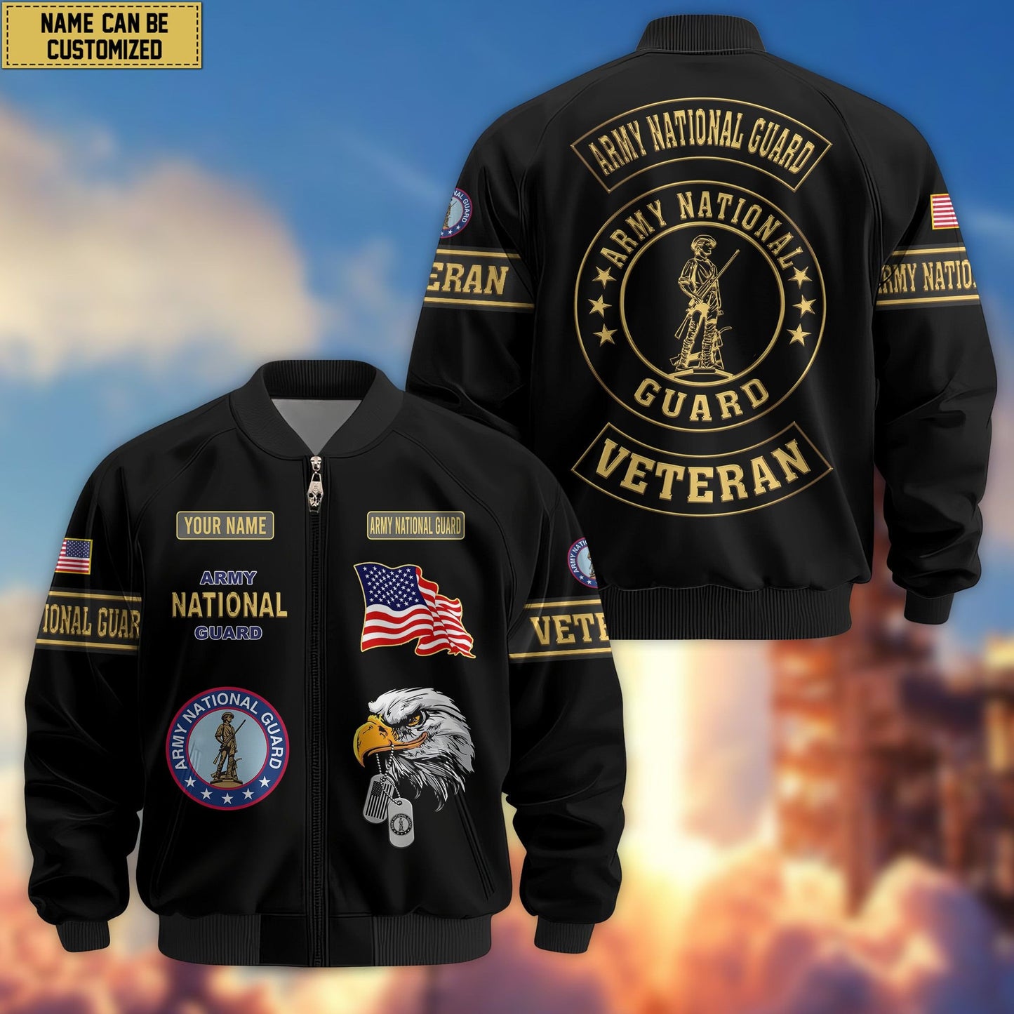 Premium Personalized US Veterans Bomber Jacket da120901, Gifts For US Veterans, Gifts For Veterans Day
