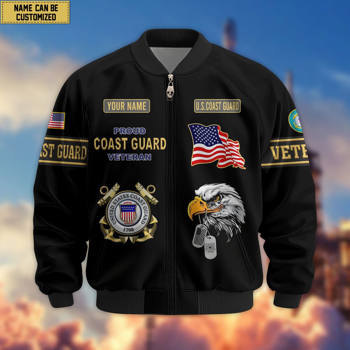 Premium Personalized US Veterans Bomber Jacket da120901, Gifts For US Veterans, Gifts For Veterans Day