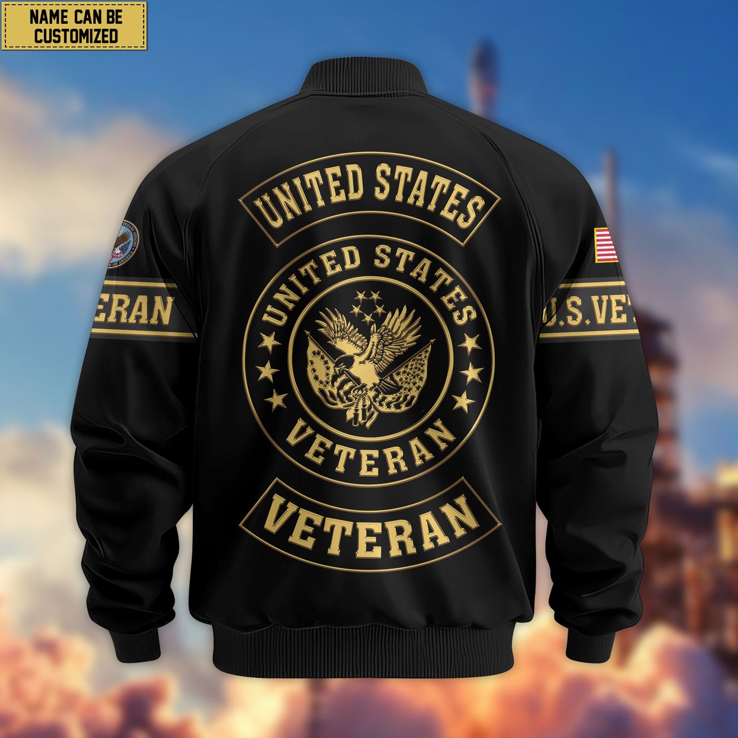 Premium Personalized US Veterans Bomber Jacket da120901, Gifts For US Veterans, Gifts For Veterans Day
