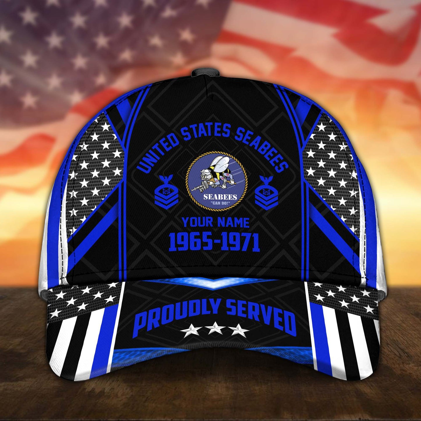 Premium Custom Name, Rank And Years of Service US Veterans Cap huda160802