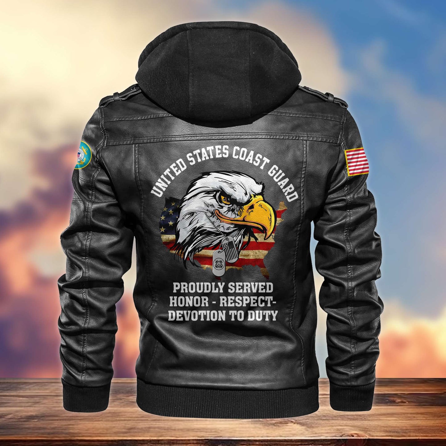 Premium US Veterans Leather Jacket hu300913, Gifts For US Veterans, Gifts For Veterans Day