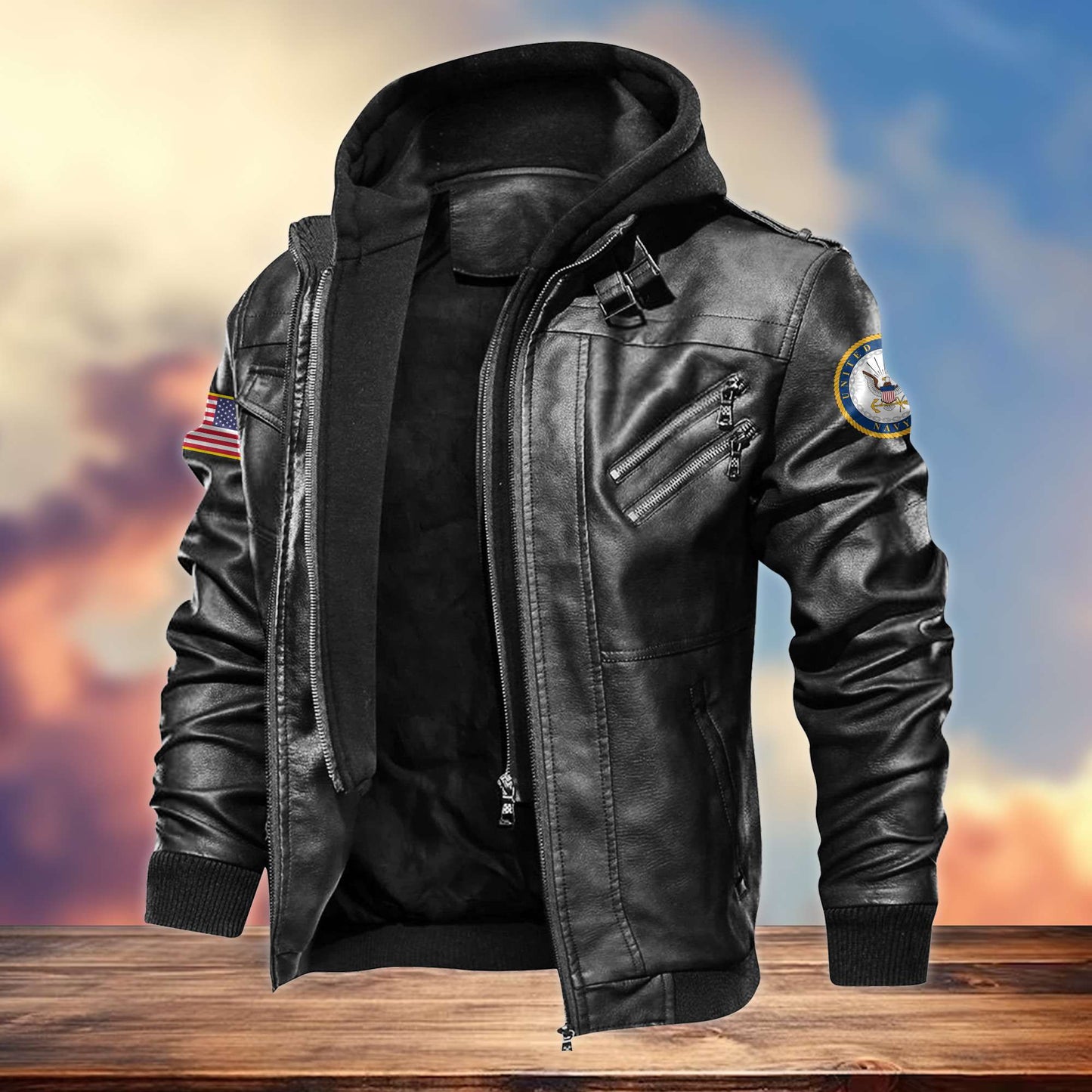 Premium US Veterans Leather Jacket hu300913, Gifts For US Veterans, Gifts For Veterans Day