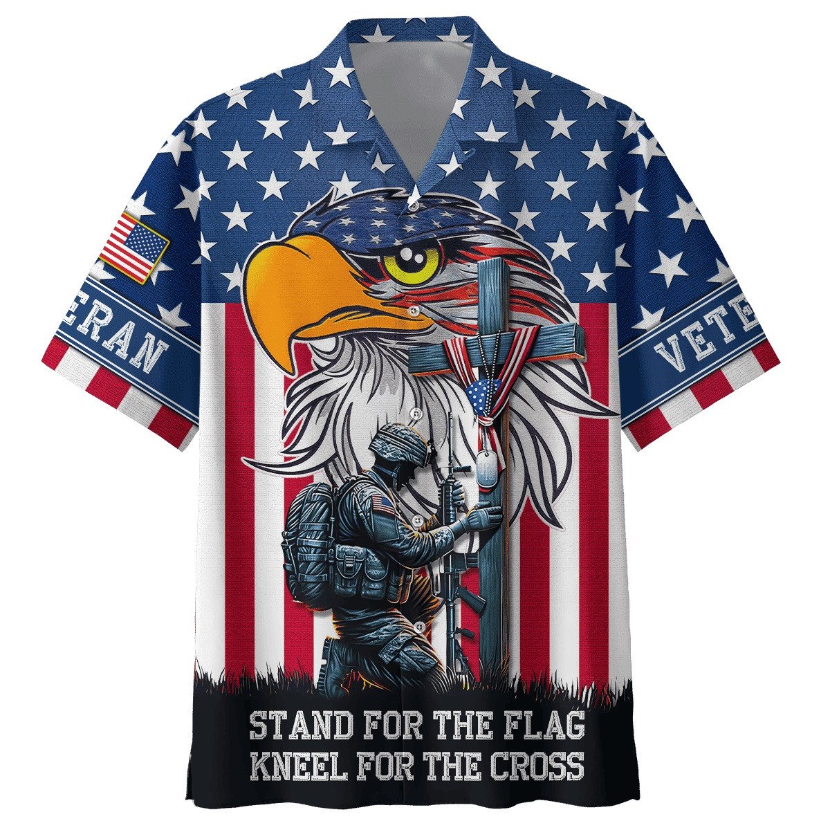 Stand For The Flag - Kneel For The Cross - US Veteran, Gifts for Veterans, Veterans Day