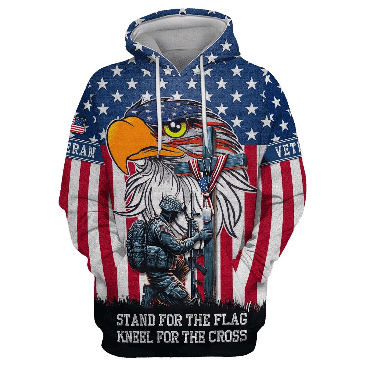 Stand For The Flag - Kneel For The Cross - US Veteran, Gifts for Veterans, Veterans Day