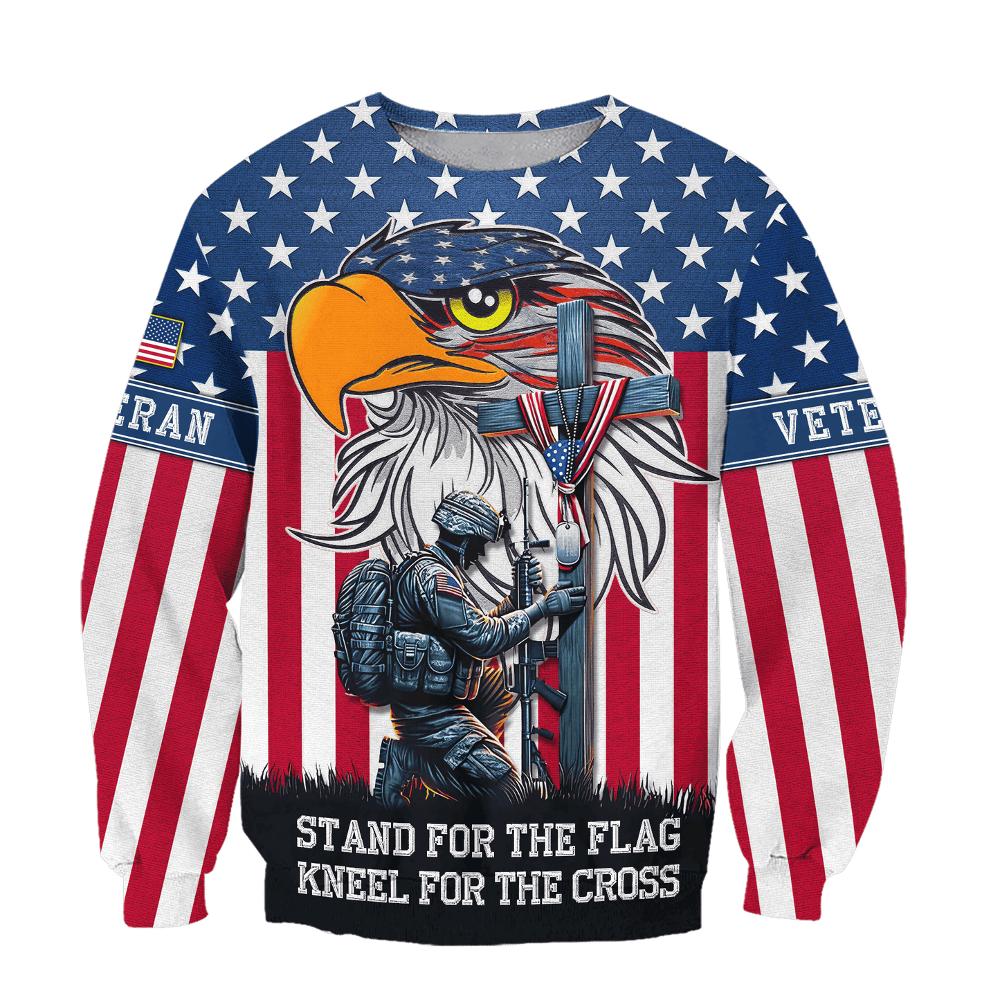 Stand For The Flag - Kneel For The Cross - US Veteran, Gifts for Veterans, Veterans Day
