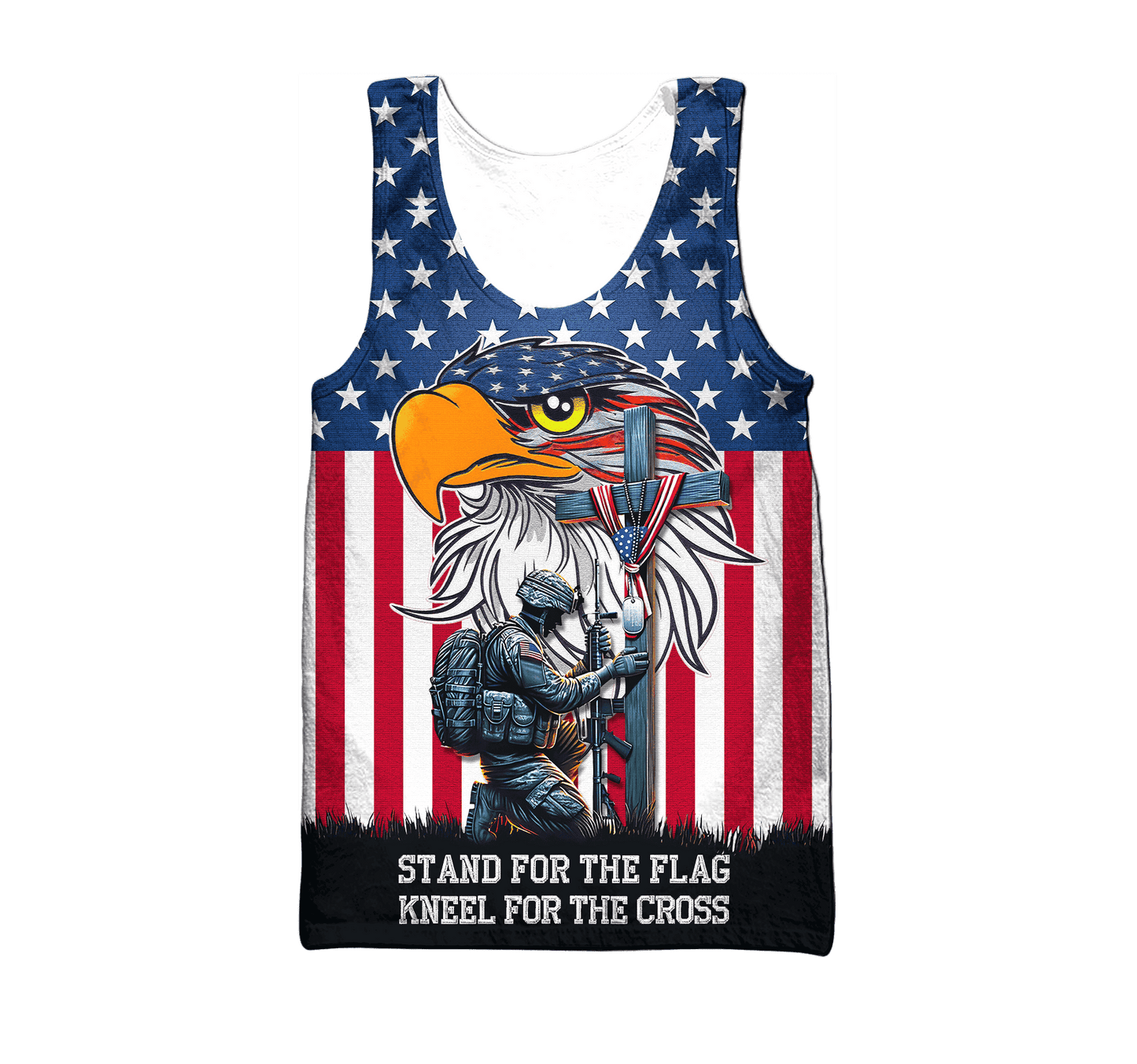 Stand For The Flag - Kneel For The Cross - US Veteran, Gifts for Veterans, Veterans Day