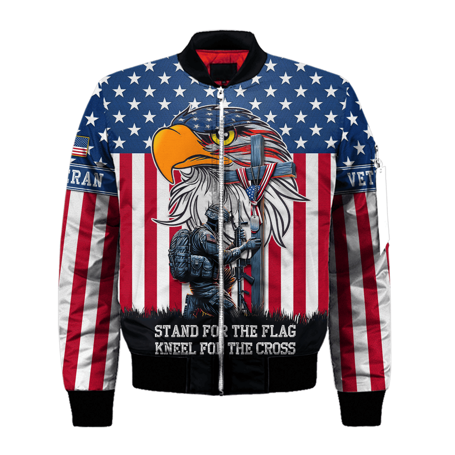 Stand For The Flag - Kneel For The Cross - US Veteran, Gifts for Veterans, Veterans Day