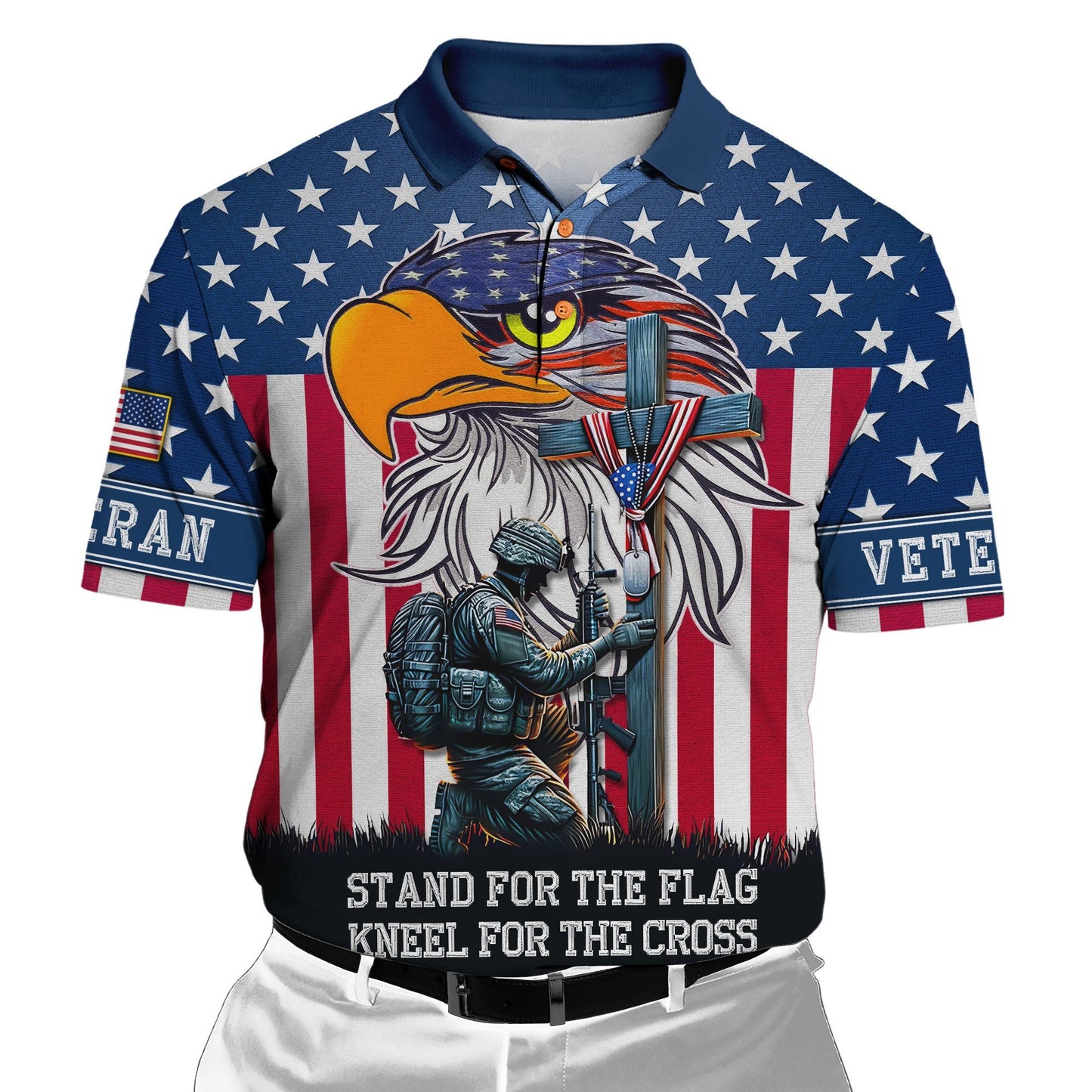 Stand For The Flag - Kneel For The Cross - US Veteran, Gifts for Veterans, Veterans Day