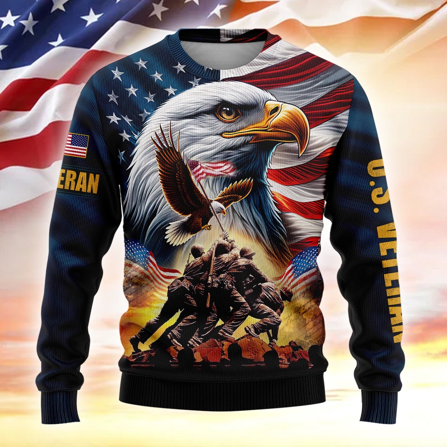 Ugly Sweater - America Remember - Honor - Respect - Best Gifts For Veterans, Veterans Day, easychoo.com