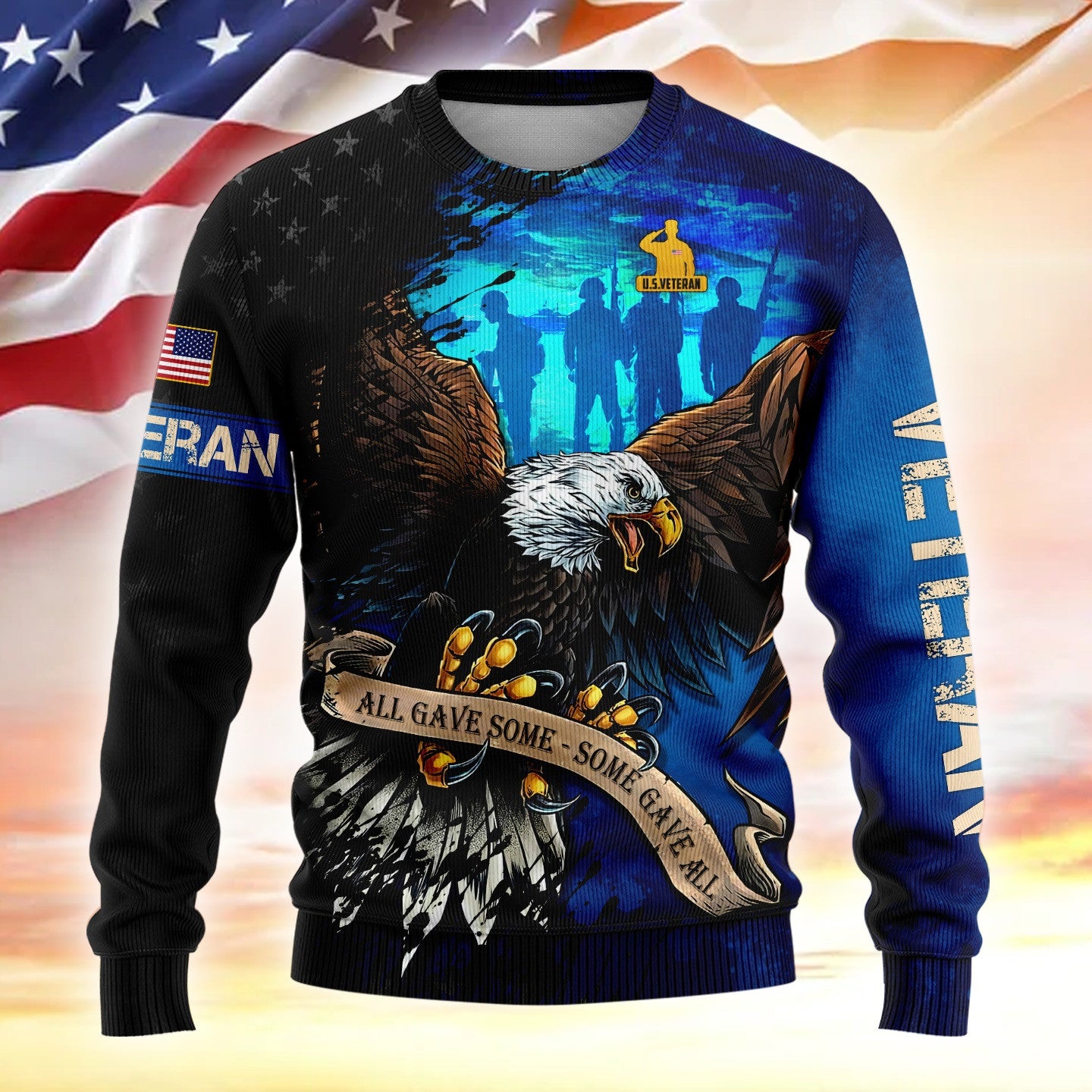Ugly Sweater - All Gave Some, Some Gave All - Best Gifts For Veterans, Veterans Day, easychoo.com