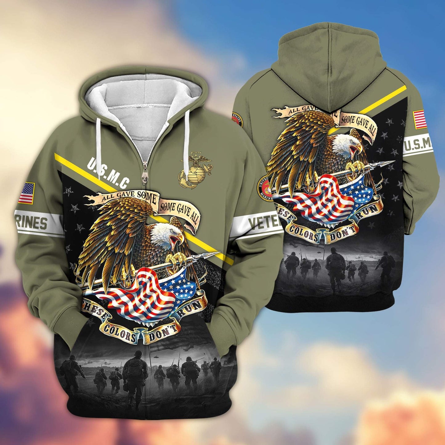 Premium US Veterans Zip Hoodie HG281013, Gifts For US Veterans, easychoo.com