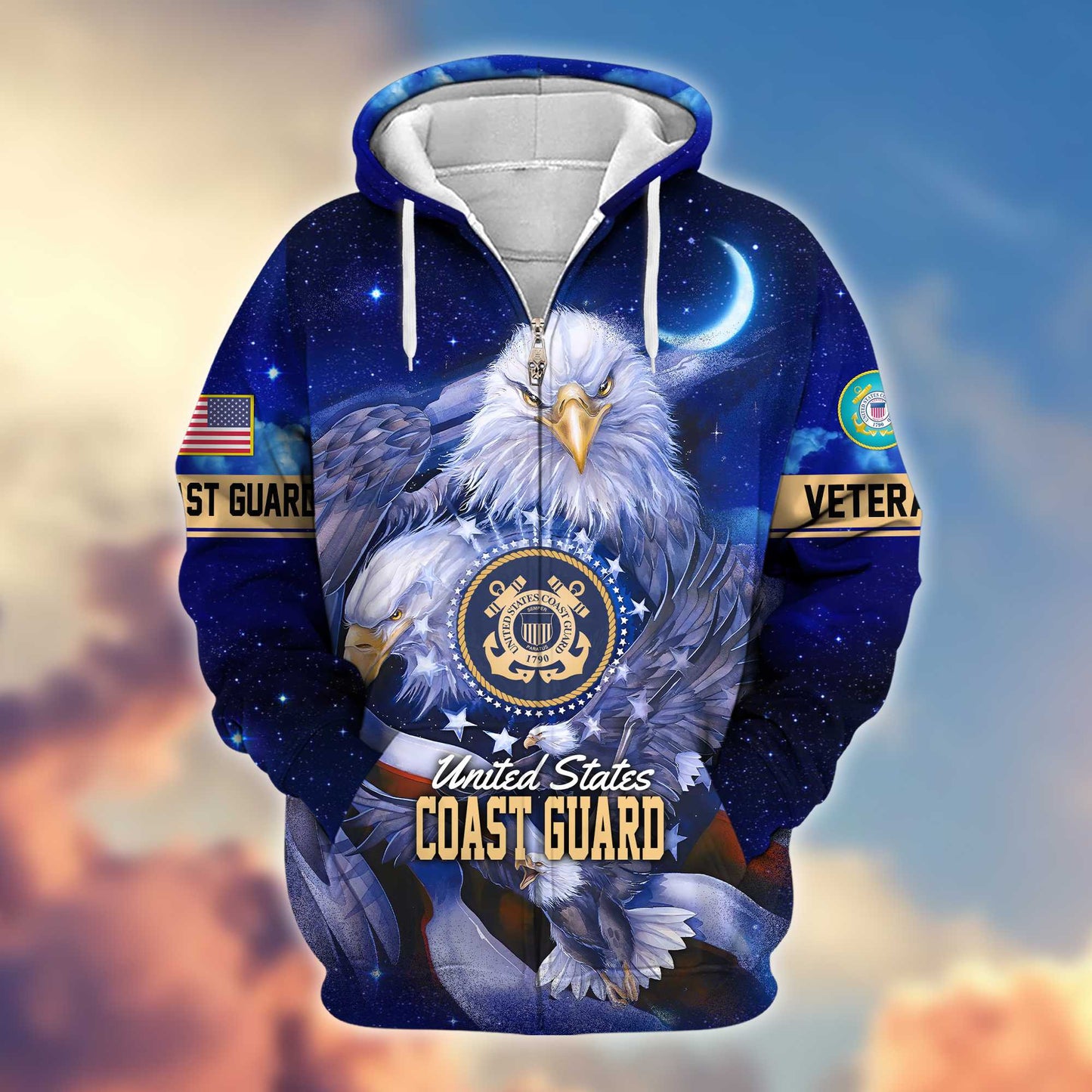 Premium US Veterans Zip Hoodie HG041112, Gifts For US Veterans, easychoo.com