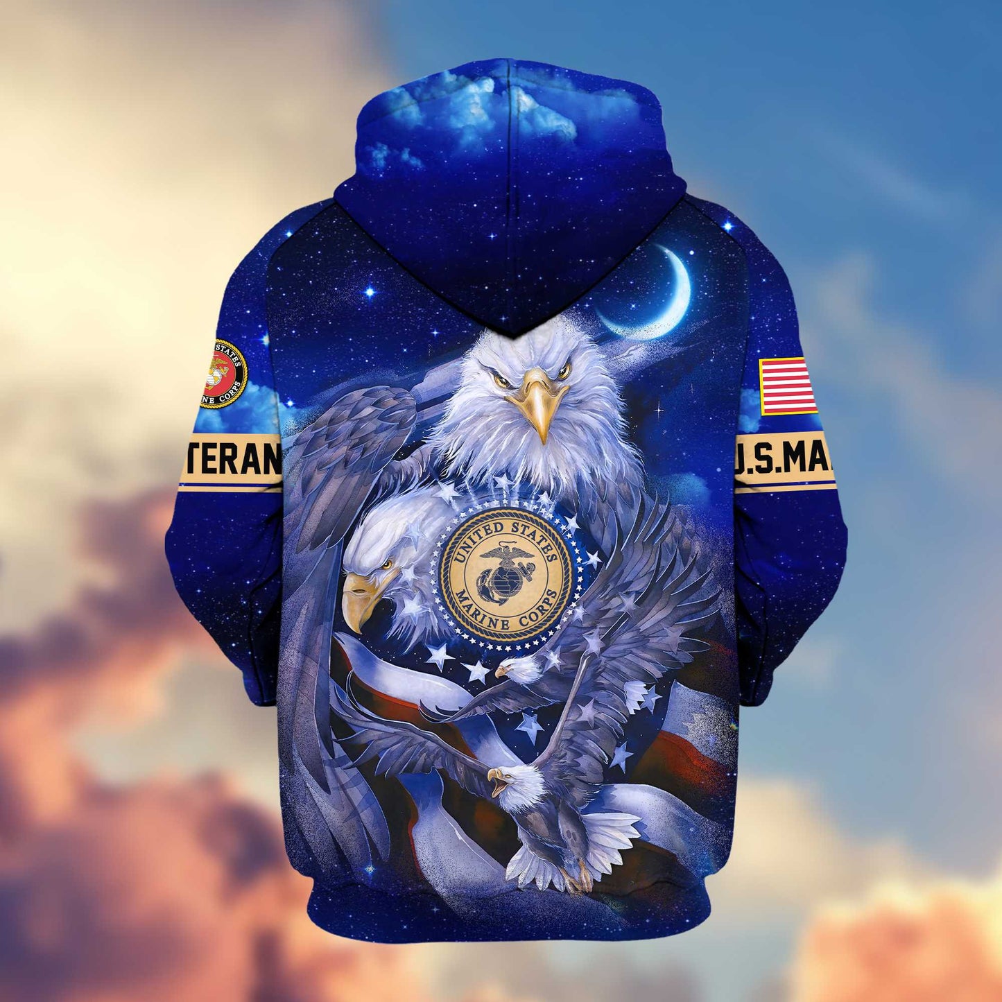 Premium US Veterans Zip Hoodie HG041112, Gifts For US Veterans, easychoo.com